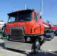 Black Red International Cabover Walcott Truck Show