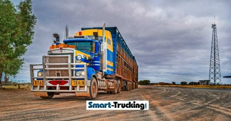 Australian Road Trains Close up of Kenworth Truck With bull Bar