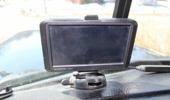 GPS on Big Rig Dashboard