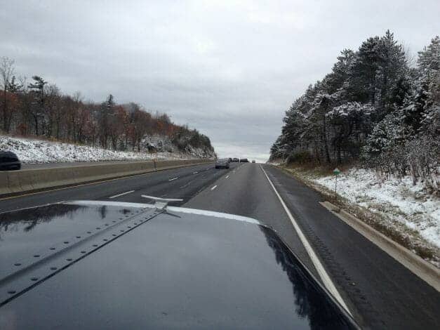 View of Truck Driver of the Open Road