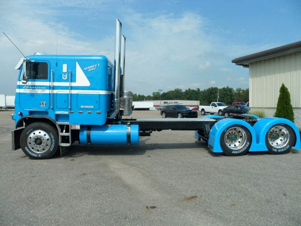 Cabover Freightliner Blue Profile View