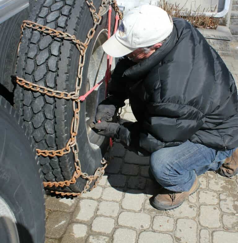 How to Chain Up a Semi Truck