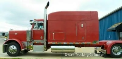 Red Custom Bunk Peterbilt Rig