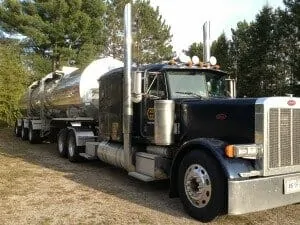 Truck with Liquid Chemical Trailer