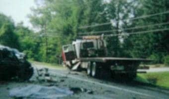 Big Truck Accident Scene Maryland U.S.
