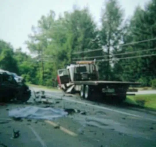 Big Truck Accident Scene Maryland U.S.