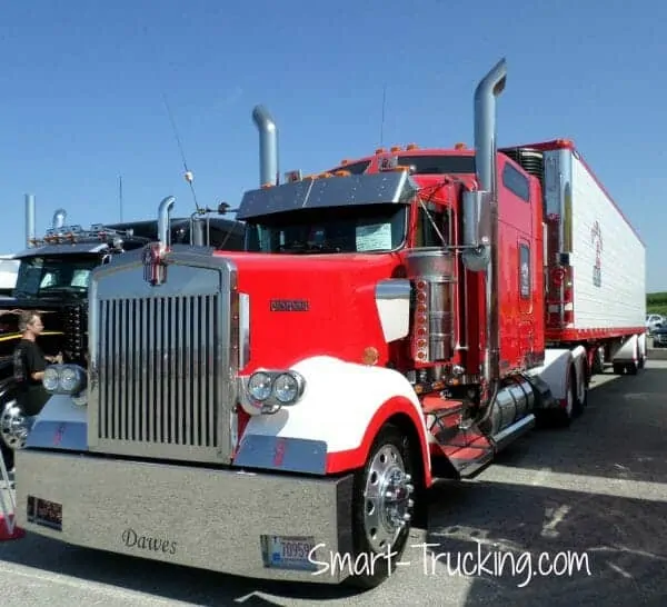 Red Kenworth W900 Walcott Truck Show