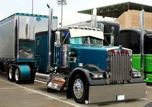 Kenworth W900L Truck Teal Blue