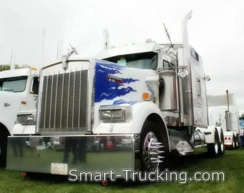 Kenworth W900 White Owner Operator Truck