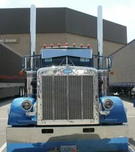 Blue Peterbilt 359 Show Truck