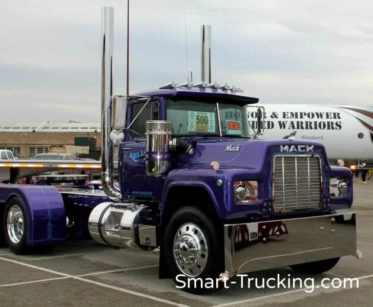 Older R Model Mack Purple Custom Day Cab