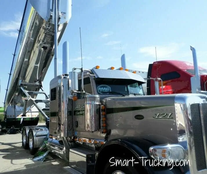 Custom 389 Peterbilt Rig with Stainless Dump Trailer