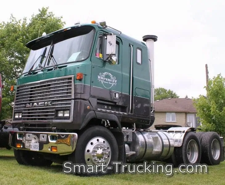 Green Black Mack Cabover Truck