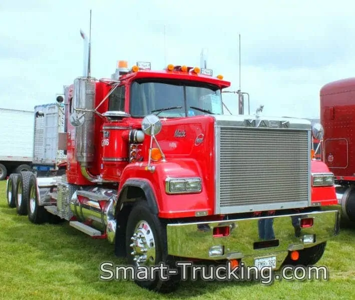 Red Mack Superliner Older Model Rig