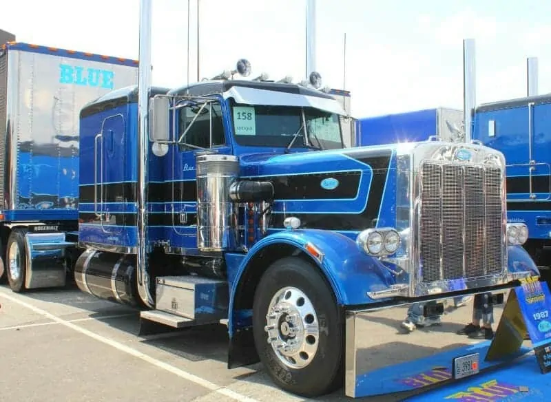 Blue and Black Peterbilt Truck 