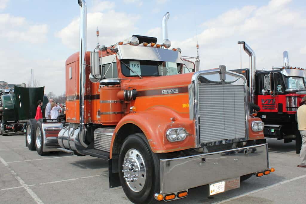 Kenworth W900A Orange Black