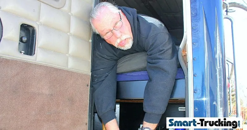 TRUCK DRIVER SICK IN BUNK OF TRUCK