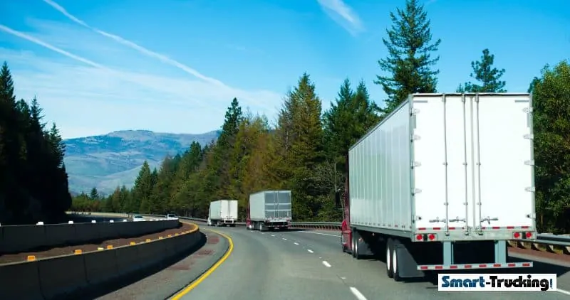 Convoy of Big Rigs