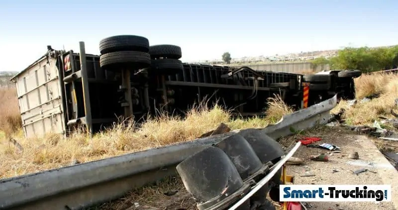 Truck Roll Over Accident