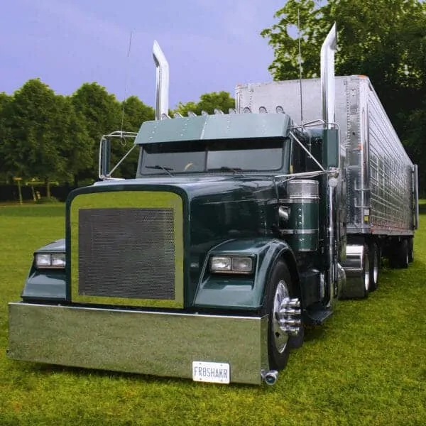 Green Conventional Freightliner Custom