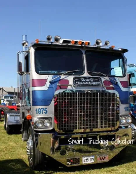 White Freightliner Cabover Truck