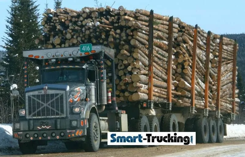 Kenworth Logging Truck Loaded 150000 LB