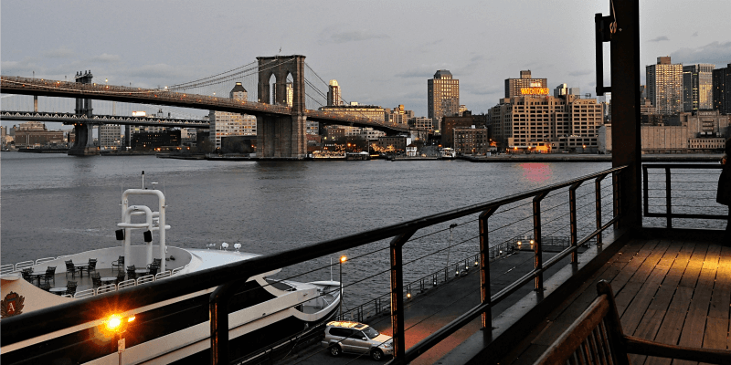 New York City Bridge Scene
