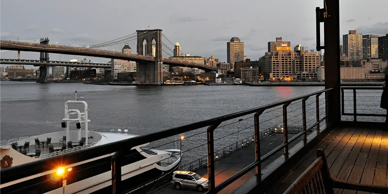 New York City Bridge Scene