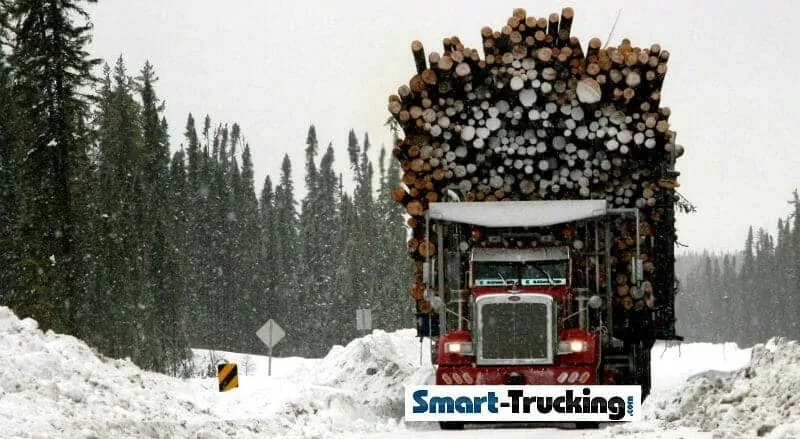 Red Peterbilt Logging Truck 169000 LB