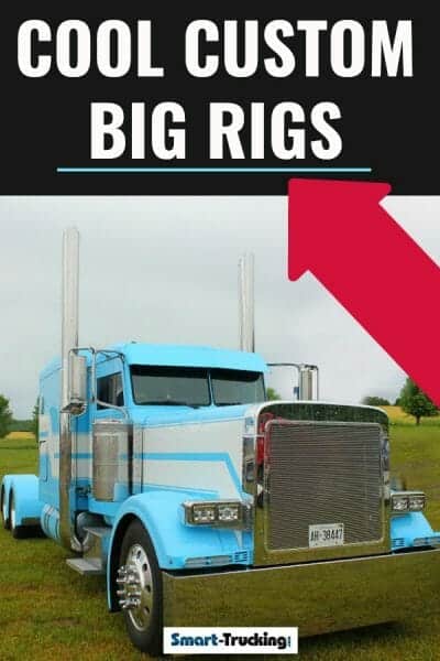Blue and white Peterbilt Blue and white Peterbilt big rig