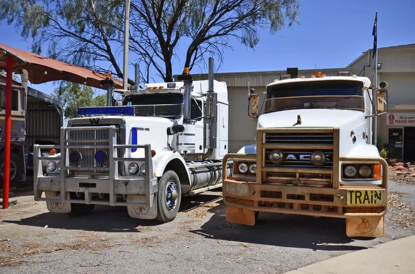 Alice Springs, NT, Australia Different trucks in The Ghan Museum, located outside of the town in Northern Territory