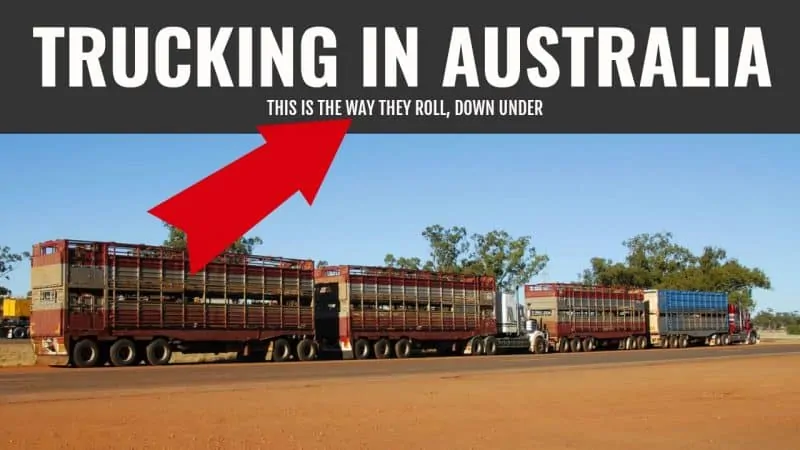 Australian Road Trains on a Dirt Road