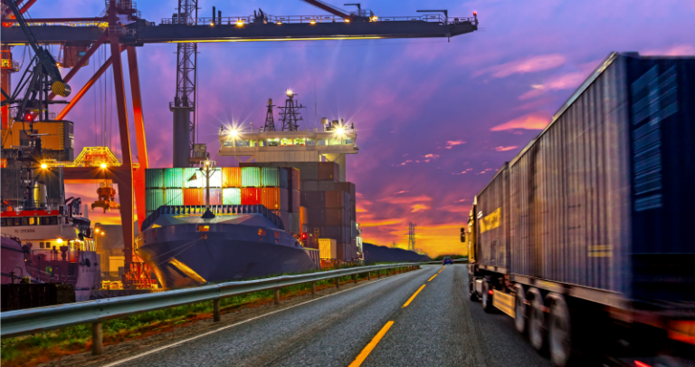 Big Rig at Port with Twic Card clearance