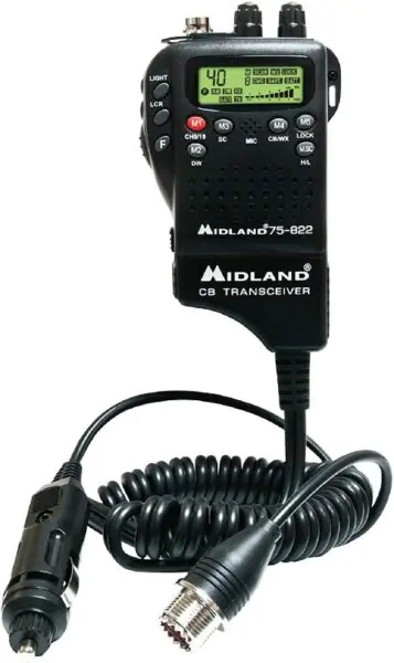 A photo of a Midland 75822 CB Truck Driver Radio Hand held device.