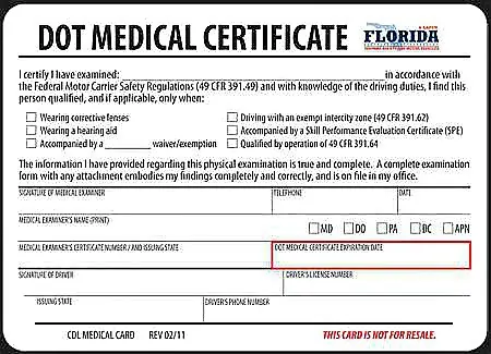 DOT Medical Card