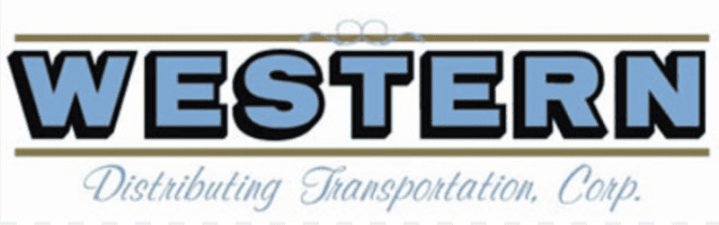 A logo for Western Distributing Transportation Corp.