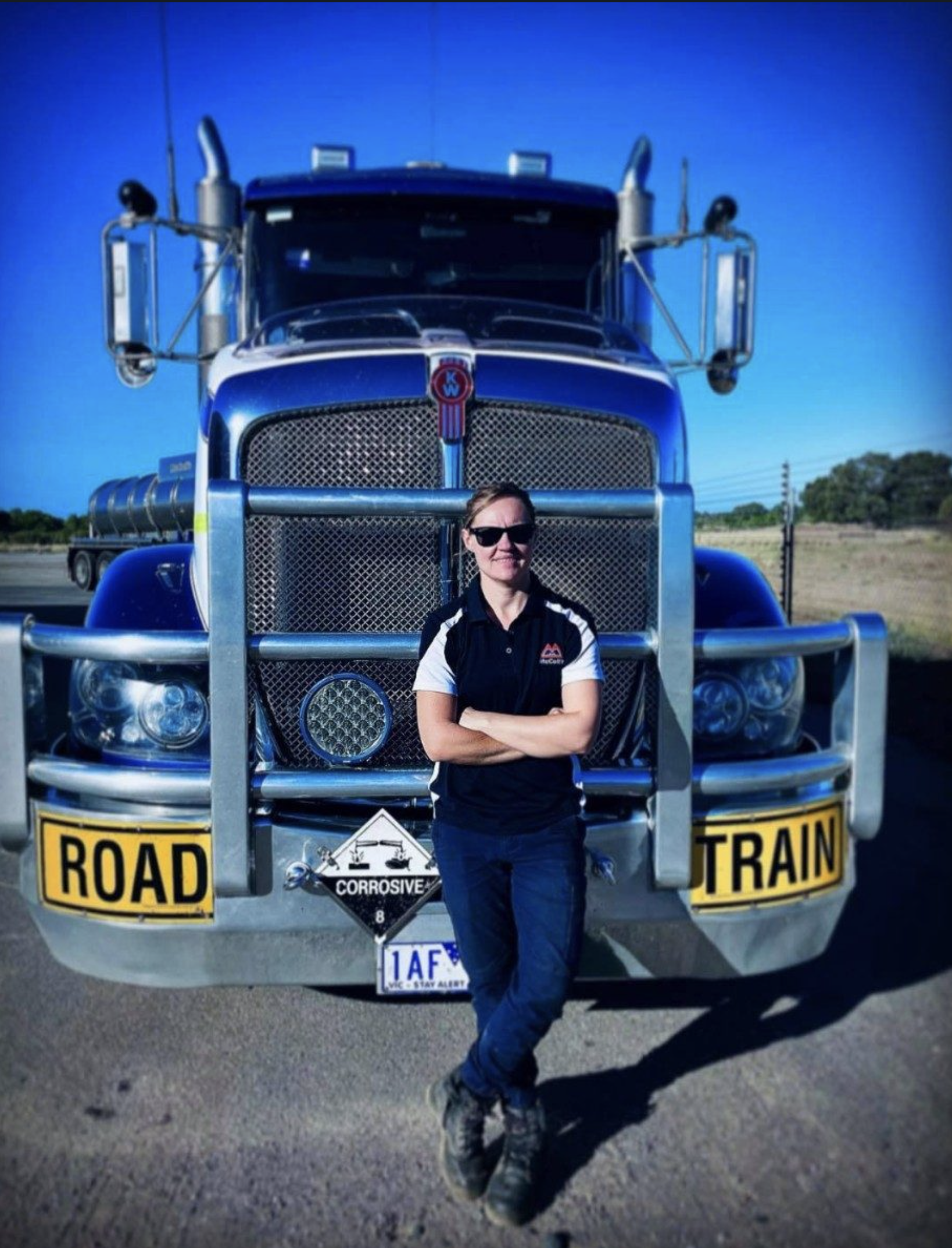 Female Truck Driver of Road Trains in Australia