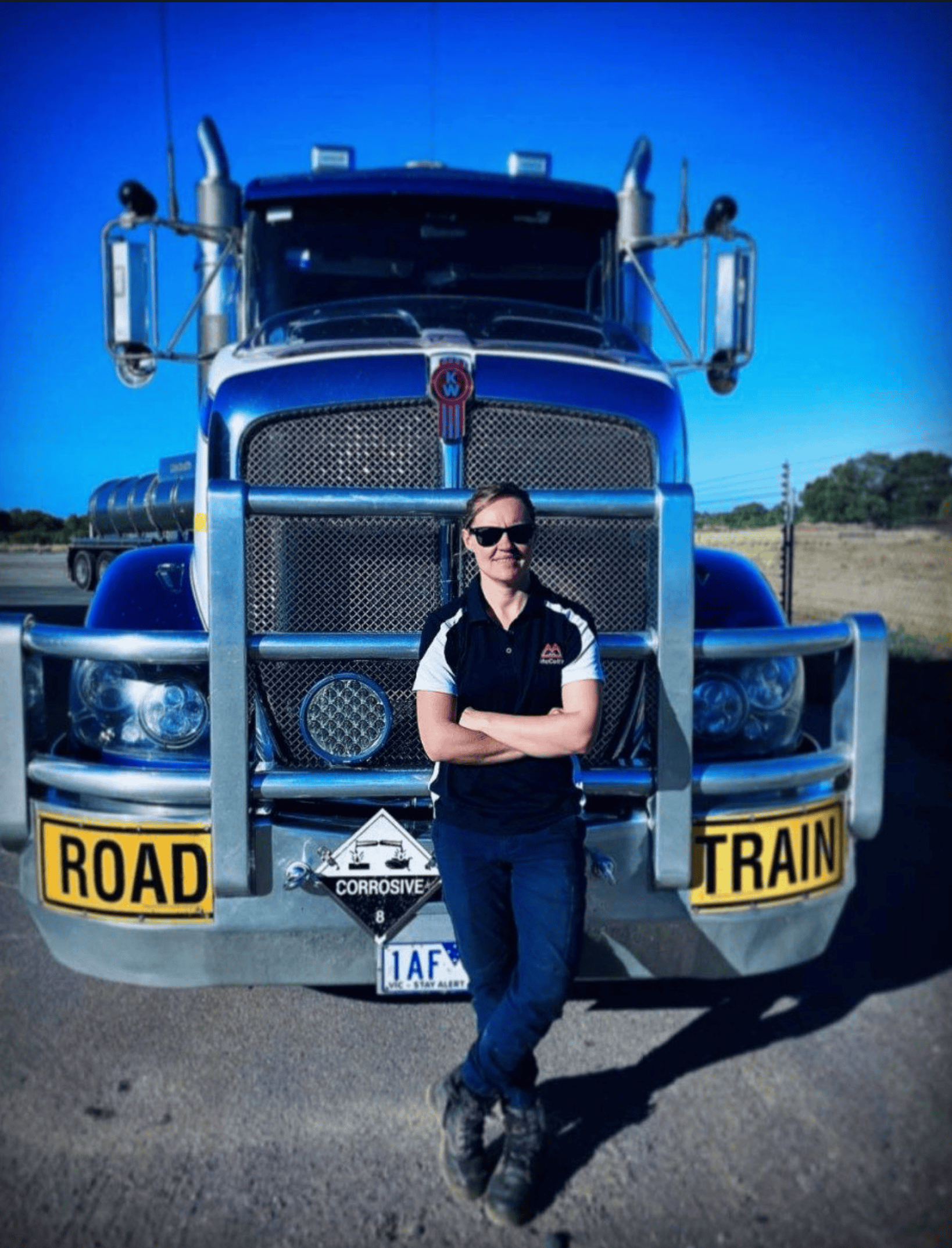 Female Truck Driver of Road Trains in Australia