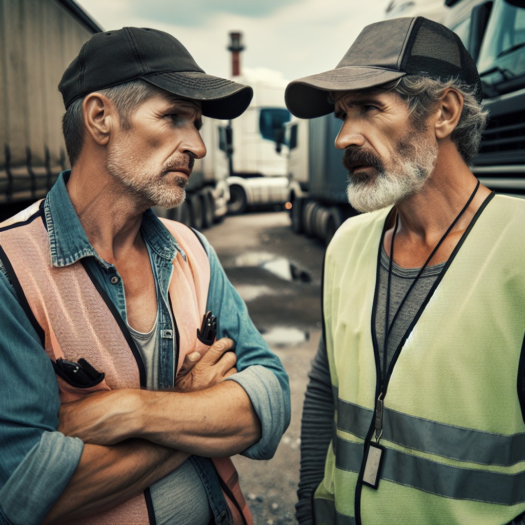 2 Disgruntled Truck Drivers Talking 